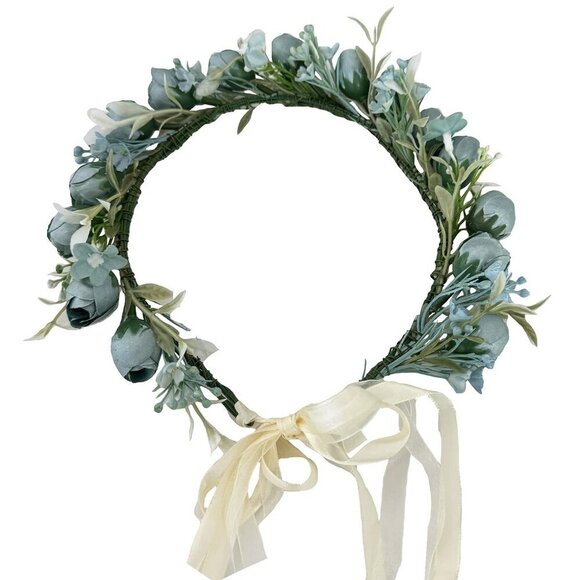 Girls Flower Crown Wreath Floral Headpiece Wedding Festival Hair Accessory